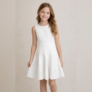 Habitual Girls White Sleeveless Fit & Flare Dress Size 12 NWT